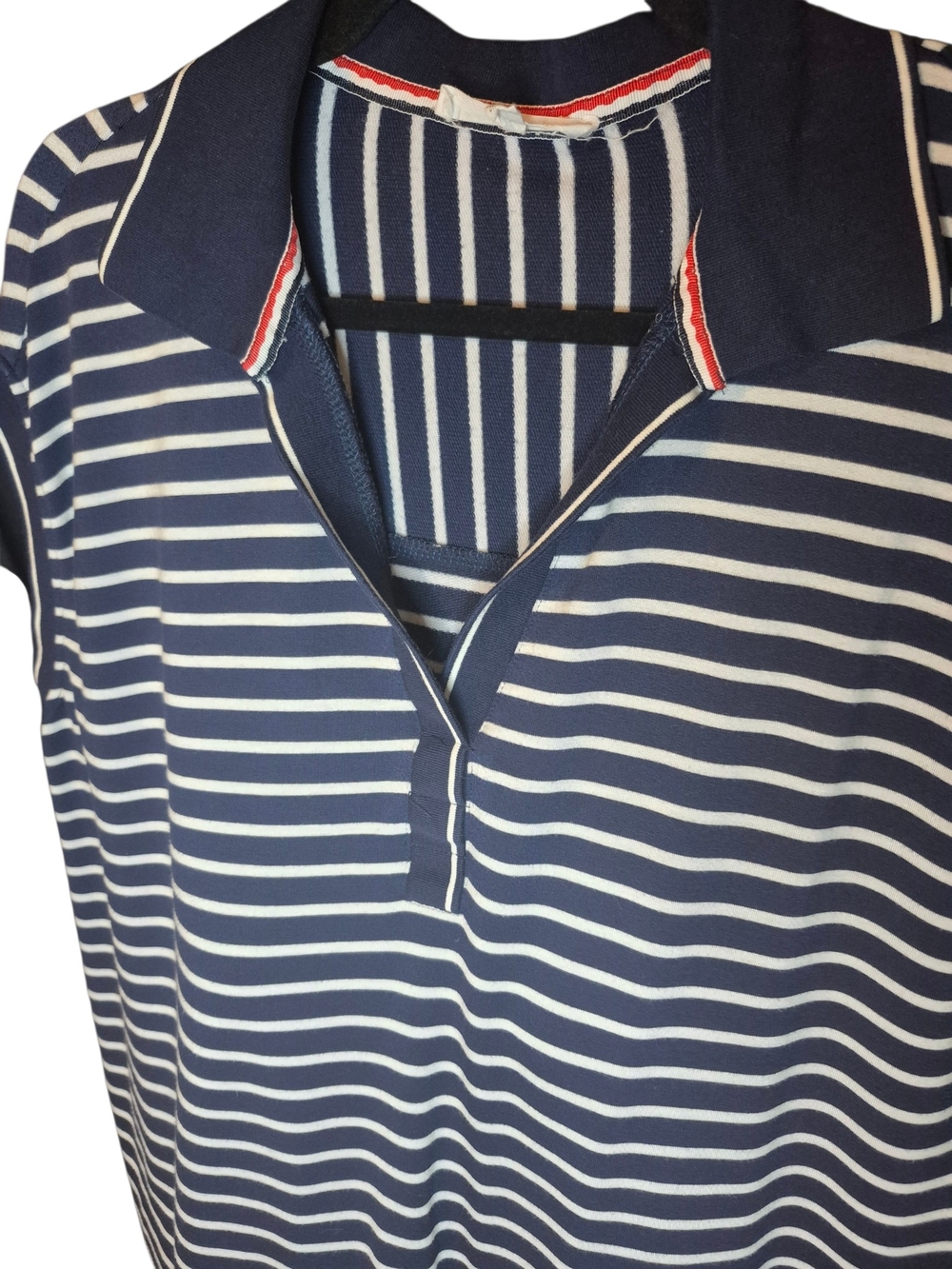 Jane and Delancey Navy and White Striped Polo Tank - Picture 3 of 8